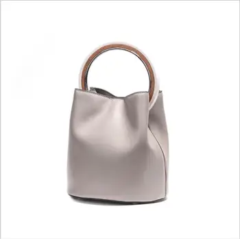 

YILUNXI women wild fashion shoulder bag Delicate and soft female handbag Anti-theft button ladies messenger bag Gray ladies bag