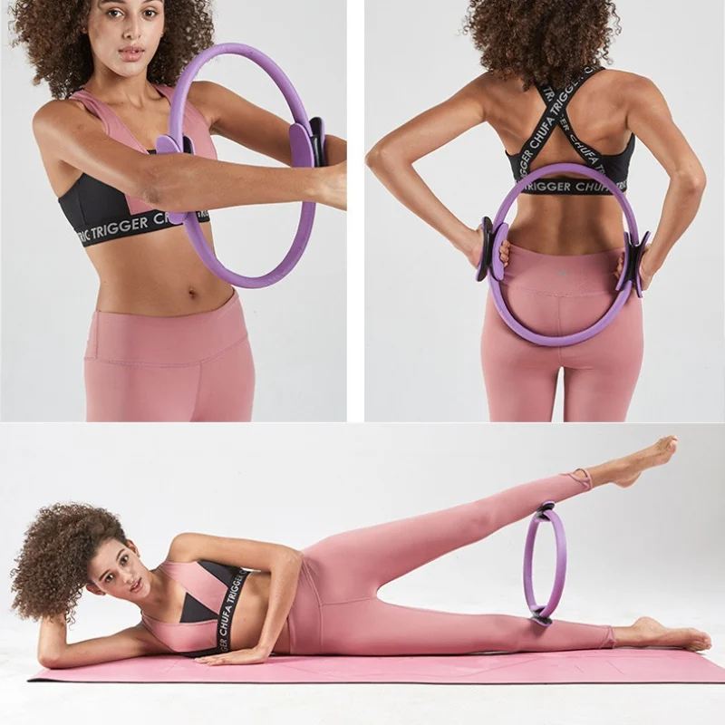 Двойное сцепление кольцо для йоги пилатеса для тренировки мышц круг Небьющийся тренажер для тела фитнес-тренажер для тонизирования бедер и ног
