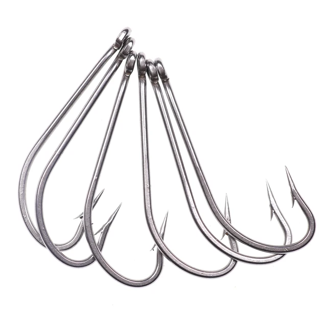 100 x Stainless Steel Saltwater Fishing Hook 9225 O'shaughnessy