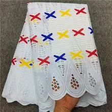 Африканская сухая кружевная ткань, высокое качество, хлопок, кружево, горячая Распродажа, швейцарская вуаль, кружевная ткань из Дубая, африканская ткань, 5 ярдов