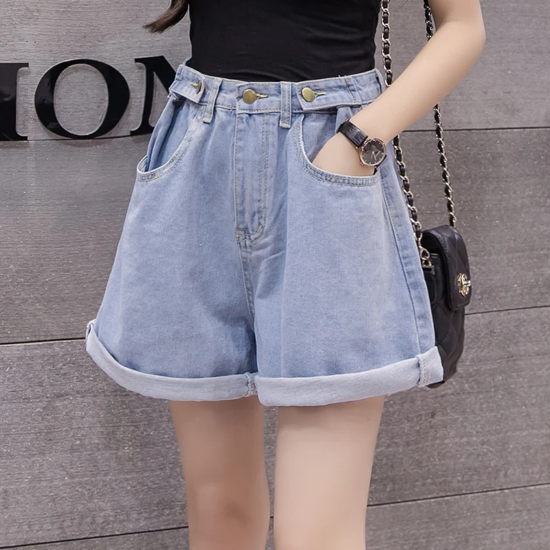 Flectit Women High Waist Denim Shorts 