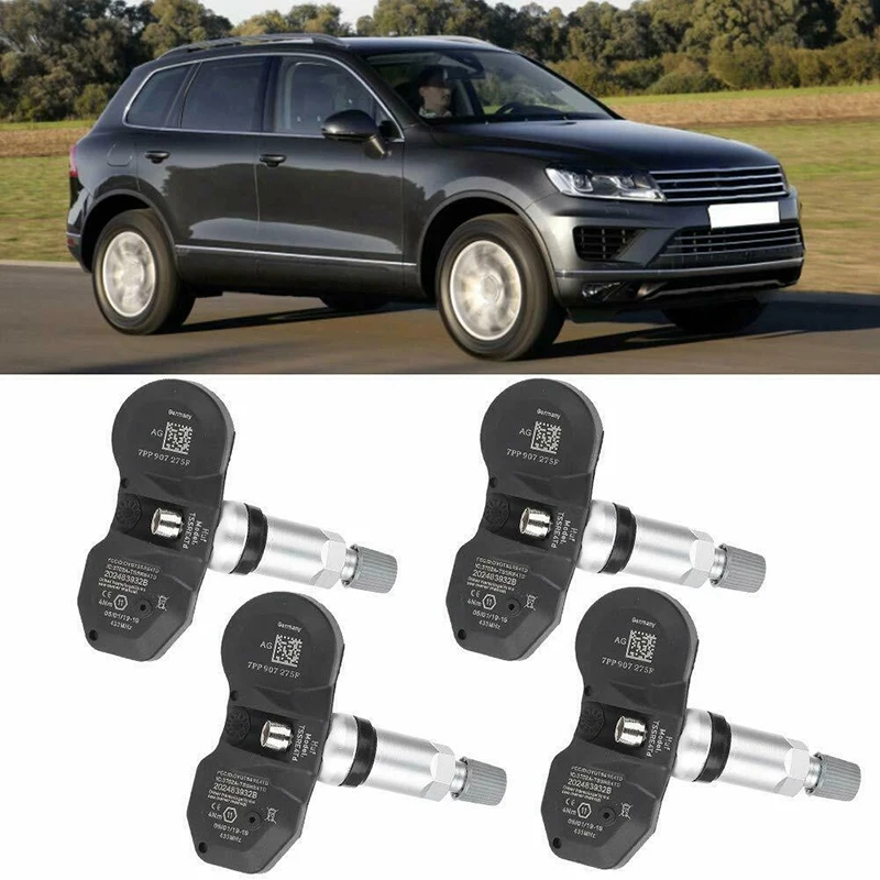

4 PCS Automatically Recognized Tire Pressure Monitoring System Sensor TPMS for Audi-VW 7PP907275F