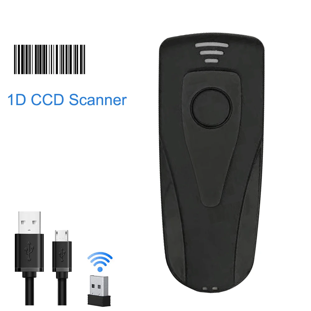RUGLINE Mini 3 in 1 Bluetooth USB Wired&Wireless 1D Barcode Scanner