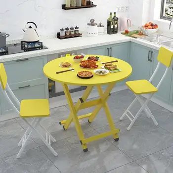

Foldable Table Simple Table Rental Household Simple Small Household Rental Square Table Round Table Dining Table