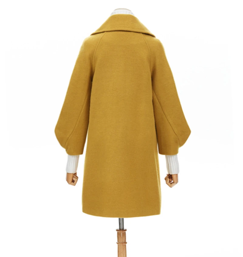 

casaco feminino New Fashion Autumn Long Parkas Women Double Breasted Trench Coat Lady Red Clothing Hot Sale LX2158