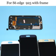 Протестирован для samsung Galaxy S6 Edge ЖК-дисплей кодирующий преобразователь сенсорного экрана в сборе для G925 G925F G925i белый/синий/золотой