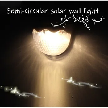 

Semi-circular Solar Wall Light Outdoor Waterproof Fence Roof Gutter Garden Yard Wall Lamp Wall Lamp Night Light Street Lighting