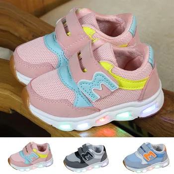 

Toddler Infant Baby Girls Boys Breathable LED Luminous Sport Shoes Sneakers Kids Shoes calzado infantil детская обувь#E30