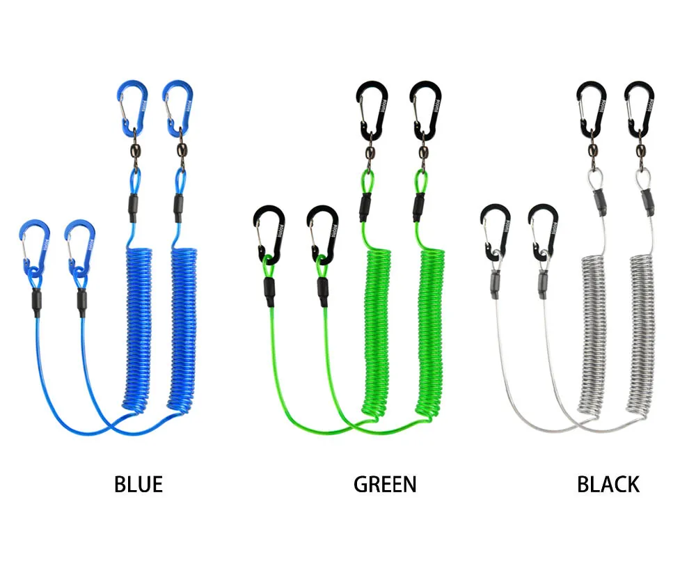 Description Picture 2 of itemBooms Fishing T02 2pcs Heavy Duty Fishing Lanyard for Boating Ropes with Camping Carabiner Secure Lock Fishing Tools Accessories