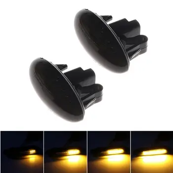 

Car Dynamic LED Side Marker Indicator Lamp Flowing Water Yellow Light Color Turn Signal Light for Peugeot for Citroen Auto Acces
