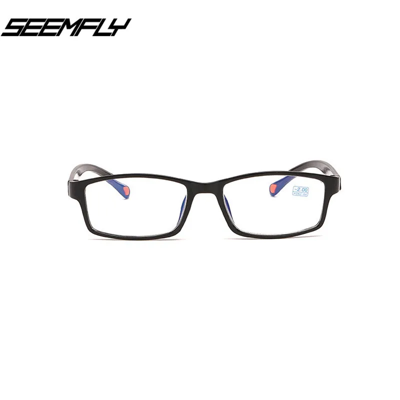 SEEMFLY унисекс TR90 анти-синее излучение близорукость очки женские Корейская версия прилива ретро большая коробка глаза черная коробка мужской