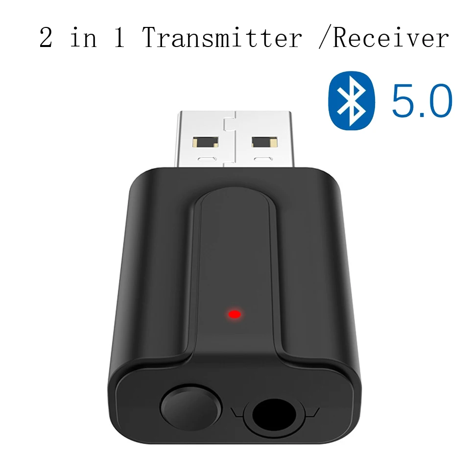 2 в 1 Bluetooth 5,0 аудио приемник передатчик RCA 3,5 мм AUX Jack HIFI стерео USB беспроводной адаптер для ТВ ПК MP3 автомобильный комплект