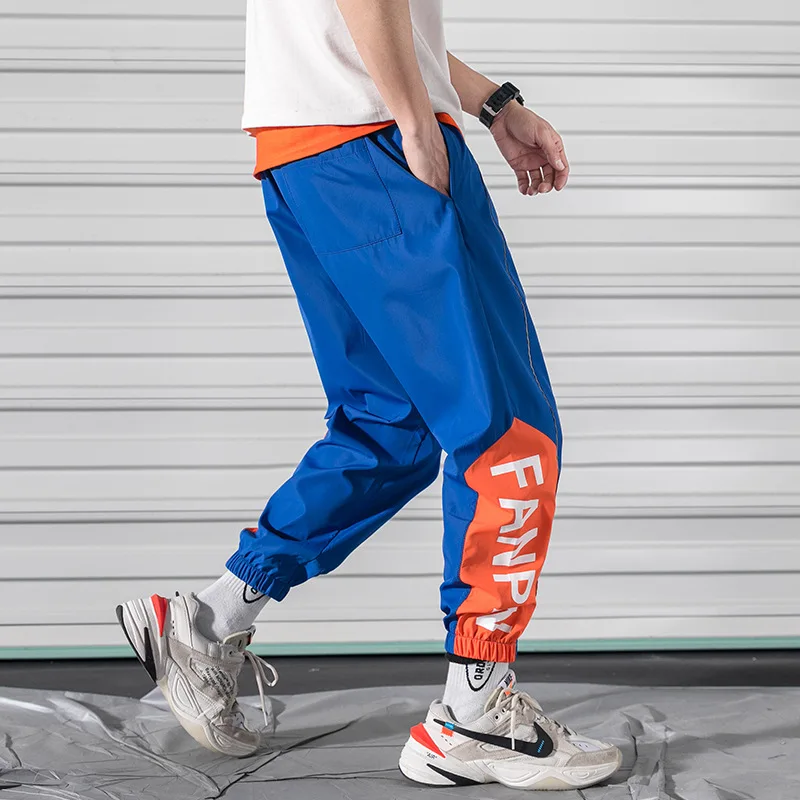 

2020 Spring Main Push Japanese-style Rolling Door Thin Printed Contrast Color Capri Pants M-5x Hk123