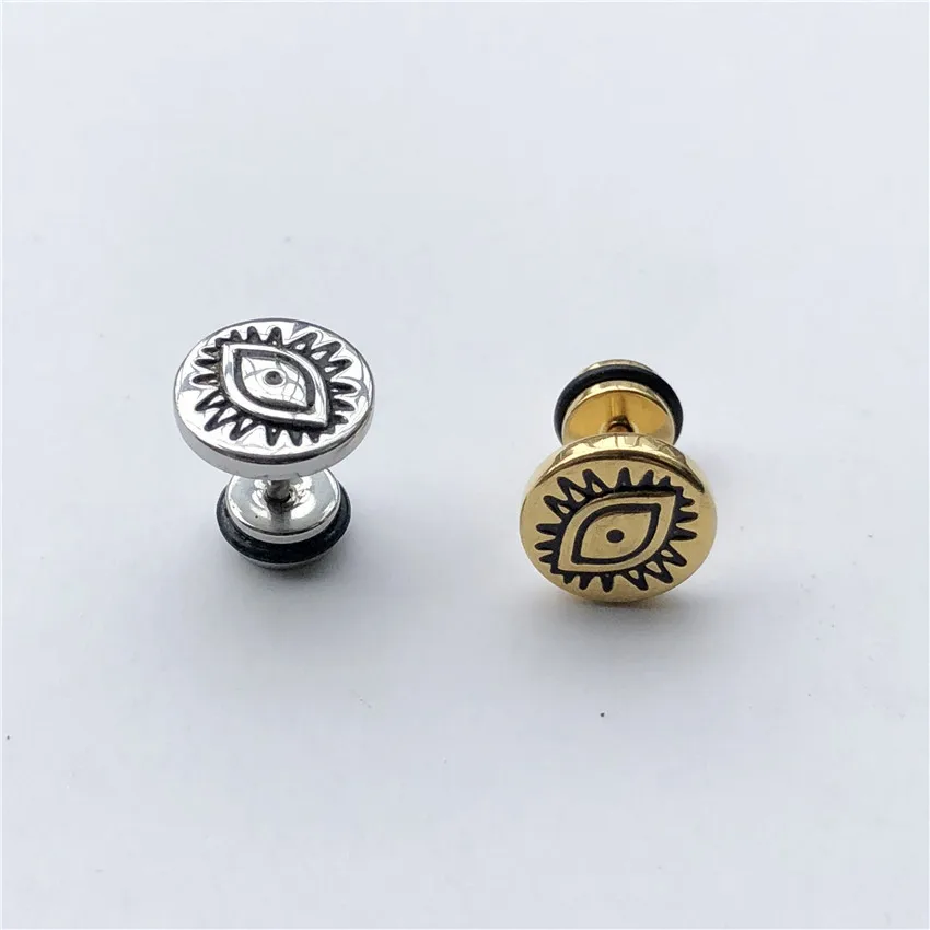 

Classic Devil's Eye Earrings for Men and Women Elegant and Exquisite Leisure Jewelry Stainless Steel White / Gold Color Earrings