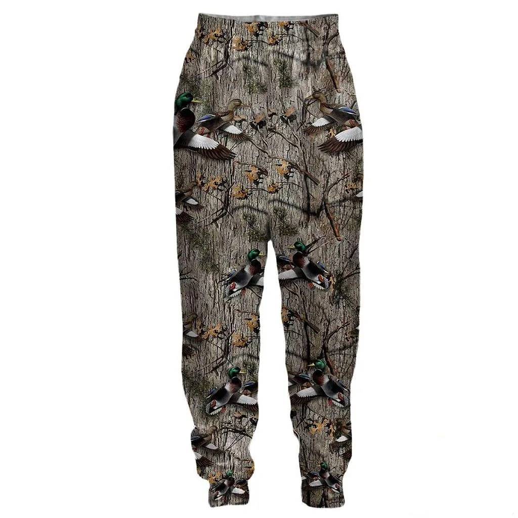 Duck Hunting Camo 3D All Over Print Sweatpants Harajuku Fashion Unisex Trousers Hip Hop Casual Joggers Pants