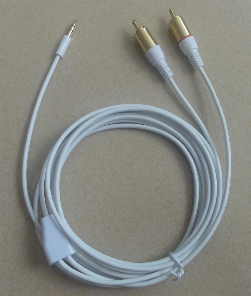 3 м 10FT 5 мм штекер Джек на 2 RCA Мужской стерео аудио кабель|jack to rca|2 rca maleaudio cable |