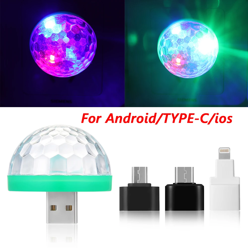 Moon light светодиодный USB музыкальный волшебный шар мобильный телефон DJ хрустальный