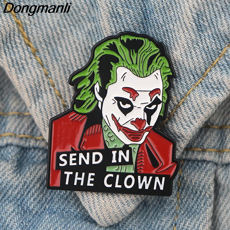 P4290 Dongmanli Joker фильм ювелирные изделия забавные металлические эмалированные булавки и броши нагрудные значки подарки