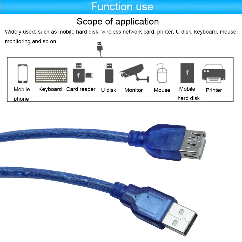 USB 2.0 Male to Femal Data Cable Cord USB2.0 Extension Data Cable USB 2.0 Type A Male to USB Female Adapter 1.5m 3m 5m 10m