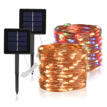 

Christmas Decoration Fairy Lights Outdoor Solar String Lamp 100 200 LED Copper Wire Lighting Waterproof for Patio Trees Party