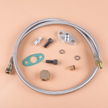 

CITALL Stainless Steel Universal Car Auto Turbo Oil Inlet Hose Feed Line 1/8 NPT Adapter Kit For T3 Turbocharger