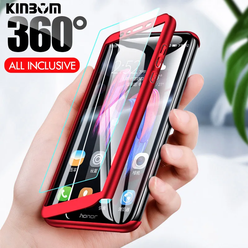 

KINBOM 360 Full Protection Case For huawei p20 lite 10 V9 V10 Mate10 20 Cover Lite Case For Huawei P20 pro Nova 2s 3 Case