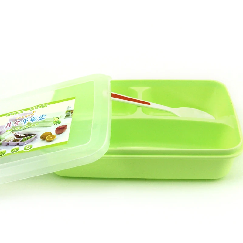 5 сеточная микроволновая печь Bento Ланч-бокс BPA бесплатно Ланч-бокс для детей с отсеком герметичный контейнер для еды ланчбокс для пикника - Цвет: 3 grids green