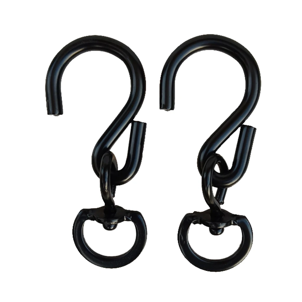 Pack of 2 Non-Rusting Smooth Swivel Hooks for Hanging Flowers Basket, Plants, Windsock, Wind Chimes, Spinners, Bird Feeder