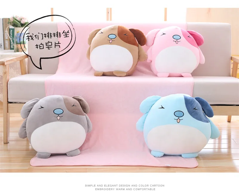 Manufacturers Direct Selling Adorkable Cute Chubby Dog Pillow Autumn And Winter Hand Warmers Children Three-in-One Blanket Birth