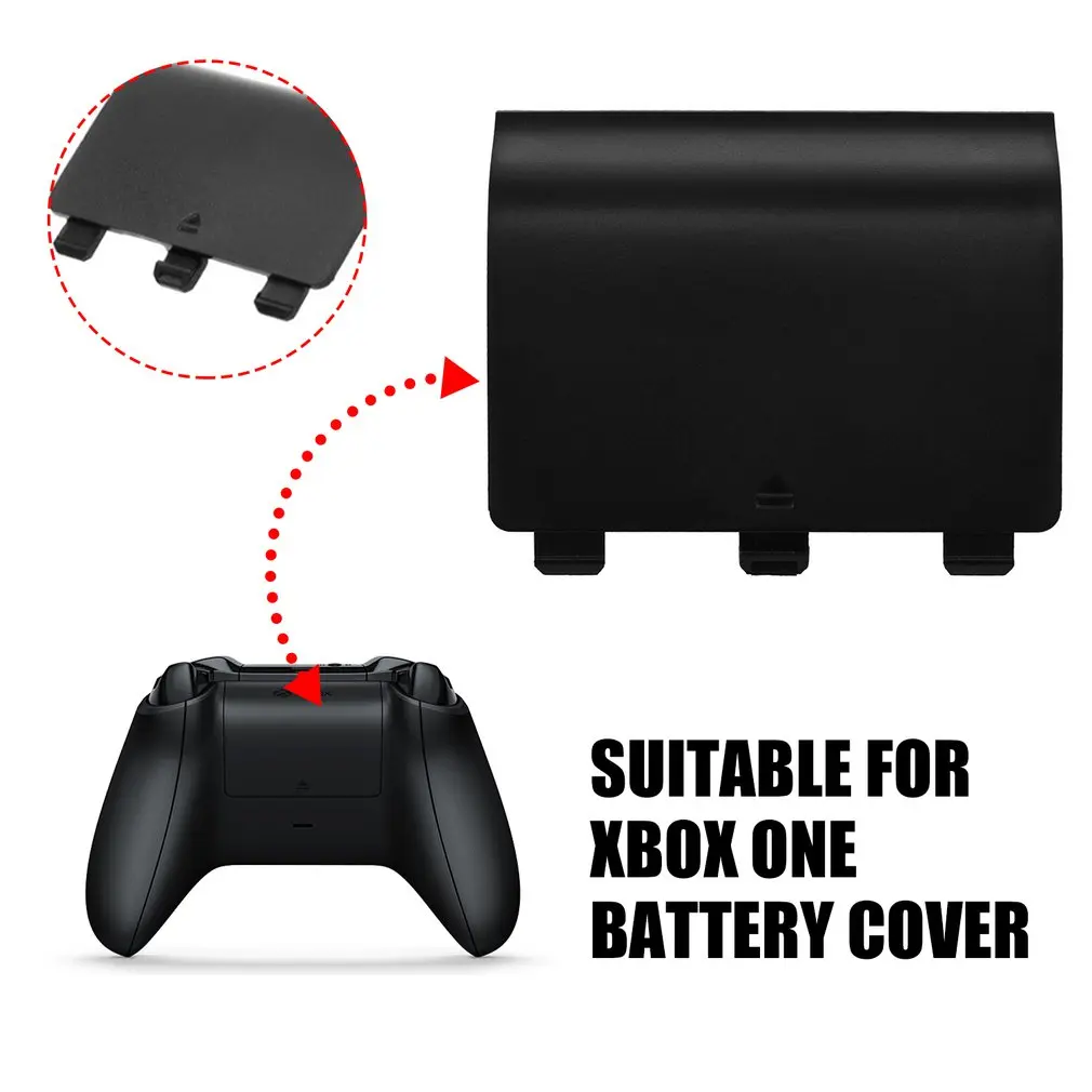 New Replacement black battery cover cap door back shell for xbox one controller For xboxone gamepad