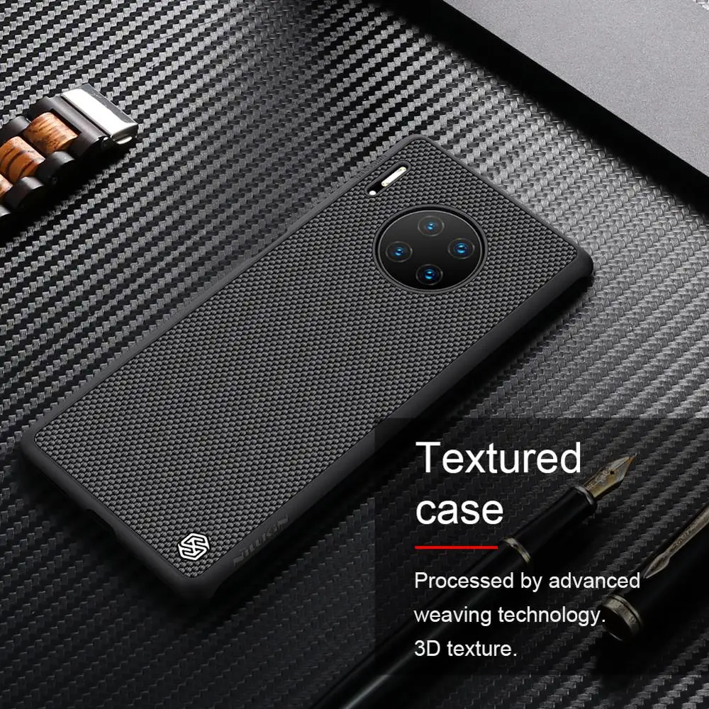 Чехол с 3D текстурой для huawei mate 30 mate 30 Pro, задняя крышка Nillkin, Жесткий ПК+ Мягкий ТПУ, нейлоновое волокно, не оставляет отпечатков пальцев, чехол для телефона s