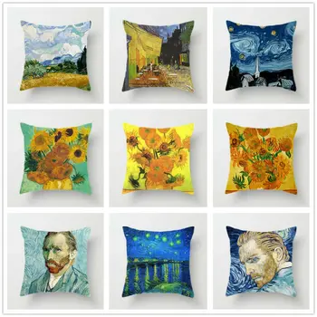 

Van Gogh Oil Painting Cushion Cover Sofa Home Decorative Pillow Covers christmas pillows decorative pillows