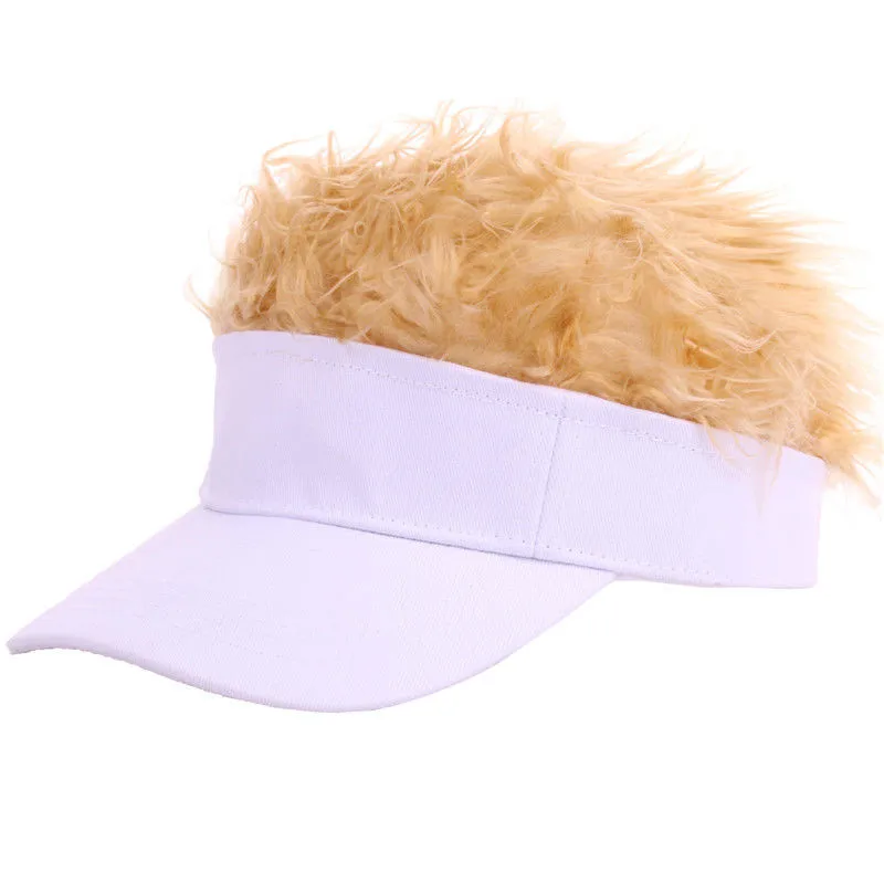 Baseball Cap Fake Flair Hair 
