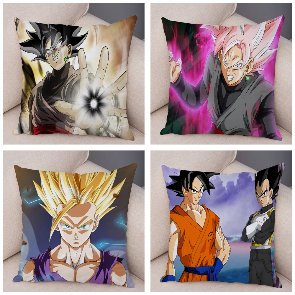 Супер Saiyan Dragon Ball наволочка для дивана Наволочка на подушку мультяшная мягкая короткая плюшевая 45*45 см Декор Япония наволочка с аниме