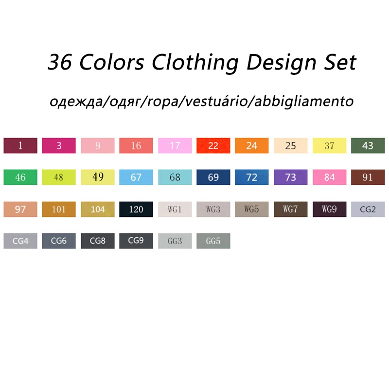 36 Clothing Design TouchFIVE художественный маркер 168 цветов спирт двуглавый Эскиз маркер для школы рисунок маркер анимация дизайн школьные принадлежности - Цвет: 36 Clothing Design