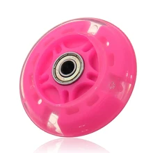 1pc Flash Wheel Mute Wheel For Kid Car Toys Micro Scooter Flashing Light Wheel Pink/Blue/Black/Green Lights Wheels Scooter
