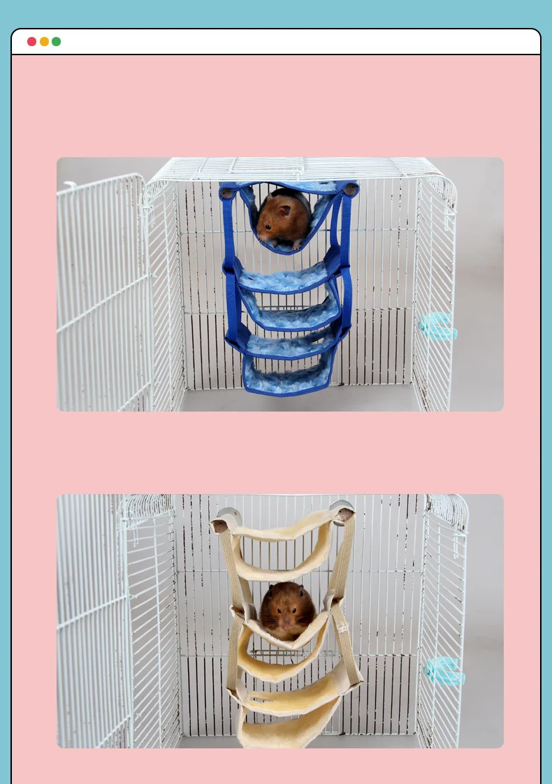 Small Pet Nest Plant ji zekee ftianshu Warm Solid Wood Skeleton Hammock Winter Small Pet Cage Hanging Multilayer Hanging House