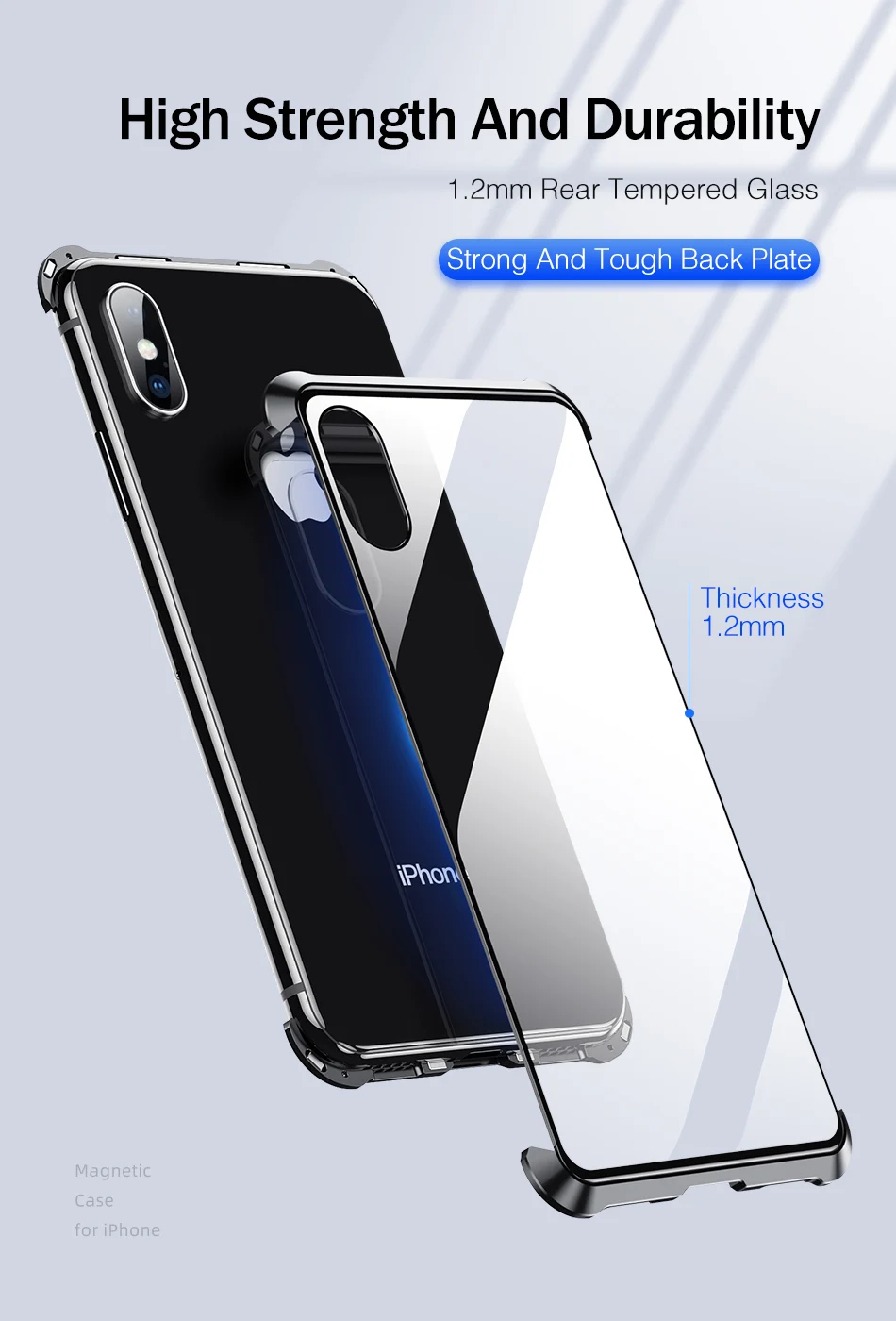 REDNUT Магнитный Мобильный чехол для iPhone X Xr Xs Max двойное закаленное стекло магнит чехол для iPhone 7 8 Plus стеклянный чехол
