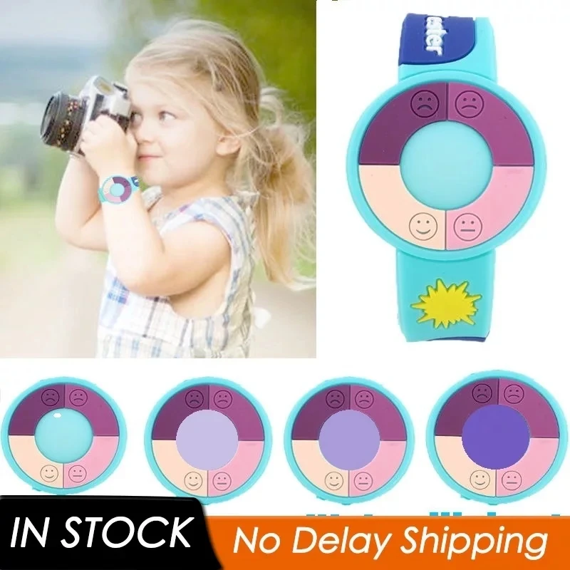 Silicone Bracelet Children's Outdoor UV Test Bracelet Wrist Watch EP PVC Soft Rubber Hand Strap Environmentally Friendly Silicone Bracelet