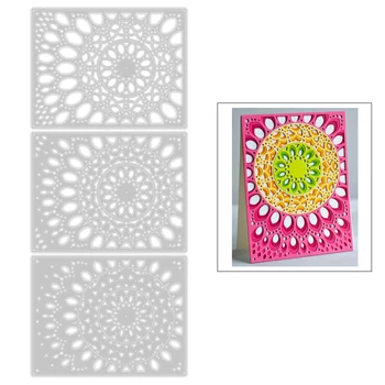 

2020 New Rectangle Background Layering Metal Cutting Dies For DIY Pattern Embossing Making Layered Card Scrapbooking NO Stamps