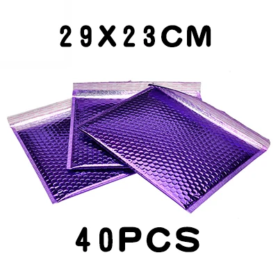 29x23cm 5cm purple Цвет Bubble Buffer розовое золото фиолетовый синий лазер серебряный почтовый мешок алюминизированная пленка транспорт антистатические анти-падение курьер подарок - Цвет: 29x23cm 5cm purple