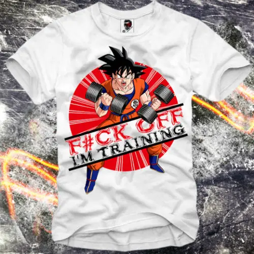

E1SYNDICATE T SHIRT SON GOKU GYM DragoBall Z SAIYAN ONE PIECE MANGA ANIME 2121c