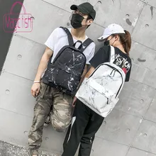 Волшебная рыба, модный Унисекс Рюкзак для пары, женский и мужской, холст, мраморный рюкзак для девочки-подростка, сумка, повседневный женский рюкзак, школьная сумка