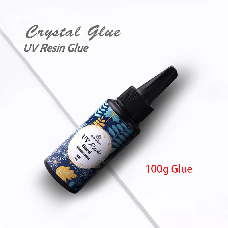 100g 25 г/60 г/100 г УФ эпоксидный клей твердого типа солнечного ультрафиолетового затвердевания солнечного света Активированные ремесла прозрачные пластыри на гелевой основе - Цвет: 100g