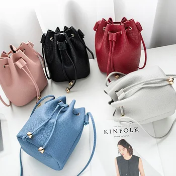 

Bag female 2020 new ladies fashion handbag shoulder messenger bucket bag