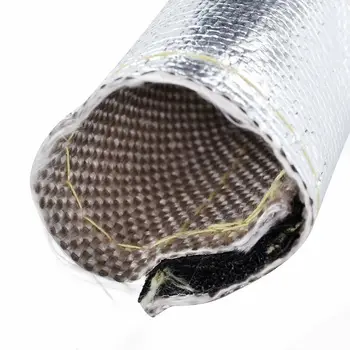 

Removal Hose Cover Wrap Black+Silver 1Pc Protection Heat Shield Sleeve Tubing Replacement