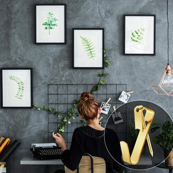 

Newly 130PCS Picture Hangers with Nails Picture Hanging Hooks Picture Hanger Hook Set VA88