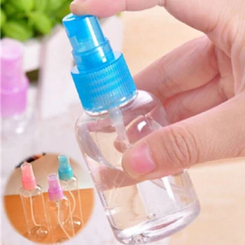 

5 Pieces 1 SET Mini Plastic Transparent 30/50ml Small Empty Spray Bottle For Make Up And Skin Care Refillable Bottle