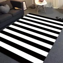 Нордическая гостиная прикроватный коврик для спальни-черный и белый крест