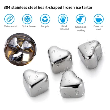 

Stainless Steel Natural Whiskey Stones Sipping Ice Cube Whisky Stone Whisky Rock Cooler WeddingGift Favor Christmas Bar Tool Set
